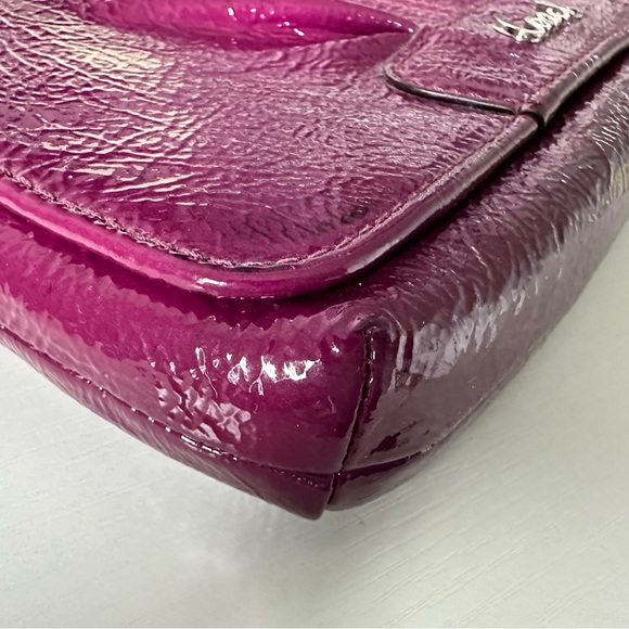 Coach Patent Leather large flap wallet wristlet - Picture 8 of 17